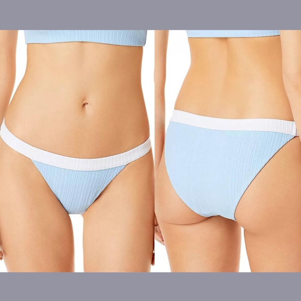 NEW Onia [ XS ] Leila Rib Ribbed‎ Bikini Bottom in Airy Blue